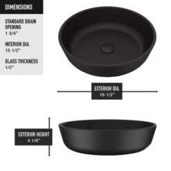 VIGO Modus 16-1/2" Circular Glass Vessel Bathroom Sink 17 VIGO Modus 16-1/2" Circular Glass Vessel Bathroom Sink -Bathroom Sales Store vigo vg07113 alternate view 533