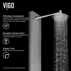 VIGO Dilana Thermostatic Shower Panel With Shower Head, Hand Shower, Body Sprays, Shower Arm, Hose, And Valve Trim 14 VIGO Dilana Thermostatic Shower Panel With Shower Head, Hand Shower, Body Sprays, Shower Arm, Hose, And Valve Trim -Bathroom Sales Store vigo vg08001 infographic 2