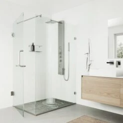 VIGO Kingsley Thermostatic Shower Panel With Shower Head, Hand Shower, Body Sprays, Shower Arm, Hose, And Valve Trim -Bathroom Sales Store vigo vg08012 alternate image 11