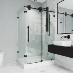 VIGO Winslow 79-7/8" High X 48-1/8" Wide X 36-1/8" Deep Sliding Frameless Shower Enclosure -Bathroom Sales Store vigo vg605148wr alternate view 1021