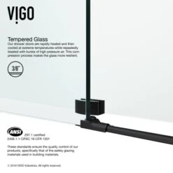 VIGO Winslow 79-7/8" High X 48-1/8" Wide X 36-1/8" Deep Sliding Frameless Shower Enclosure -Bathroom Sales Store vigo vg605148wr alternate view 1025