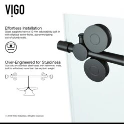 VIGO Winslow 79-7/8" High X 48-1/8" Wide X 36-1/8" Deep Sliding Frameless Shower Enclosure -Bathroom Sales Store vigo vg605148wr alternate view 1026