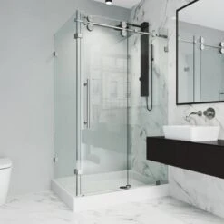 VIGO Winslow 79-7/8" High X 48-1/8" Wide X 36-1/8" Deep Sliding Frameless Shower Enclosure -Bathroom Sales Store vigo vg605148wr alternate view 1031