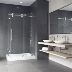 VIGO Winslow 79-7/8" High X 48-1/8" Wide X 36-1/8" Deep Sliding Frameless Shower Enclosure -Bathroom Sales Store vigo vg605148wr alternate view 1033