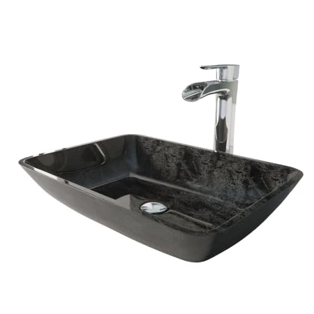 VIGO Vessel Sink And Faucet Combos 18-1/8" Glass Vessel Bathroom Sink With 1.2 GPM Deck Mounted Bathroom Faucet And Pop-Up Drain Assembly 4 VIGO Vessel Sink And Faucet Combos 18-1/8" Glass Vessel Bathroom Sink With 1.2 GPM Deck Mounted Bathroom Faucet And Pop-Up Drain Assembly - Image 2