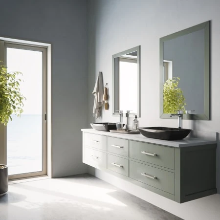 VIGO Vessel Sink And Faucet Combos 18-1/8" Glass Vessel Bathroom Sink With 1.2 GPM Deck Mounted Bathroom Faucet And Pop-Up Drain Assembly 13 VIGO Vessel Sink And Faucet Combos 18-1/8" Glass Vessel Bathroom Sink With 1.2 GPM Deck Mounted Bathroom Faucet And Pop-Up Drain Assembly - Image 11