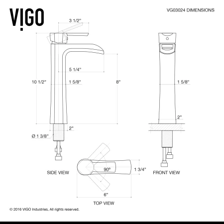 VIGO Vessel Sink And Faucet Combos 18-1/8" Glass Vessel Bathroom Sink With 1.2 GPM Deck Mounted Bathroom Faucet And Pop-Up Drain Assembly 12 VIGO Vessel Sink And Faucet Combos 18-1/8" Glass Vessel Bathroom Sink With 1.2 GPM Deck Mounted Bathroom Faucet And Pop-Up Drain Assembly - Image 10