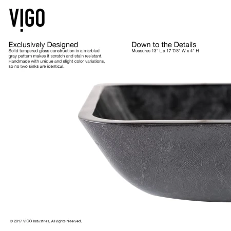 VIGO Vessel Sink And Faucet Combos 18-1/8" Glass Vessel Bathroom Sink With 1.2 GPM Deck Mounted Bathroom Faucet And Pop-Up Drain Assembly 7 VIGO Vessel Sink And Faucet Combos 18-1/8" Glass Vessel Bathroom Sink With 1.2 GPM Deck Mounted Bathroom Faucet And Pop-Up Drain Assembly - Image 5