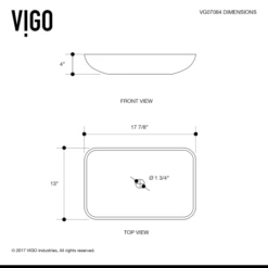 VIGO Vessel Sink And Faucet Combos 18-1/8" Glass Vessel Bathroom Sink With 1.2 GPM Deck Mounted Bathroom Faucet And Pop-Up Drain Assembly 19 VIGO Vessel Sink And Faucet Combos 18-1/8" Glass Vessel Bathroom Sink With 1.2 GPM Deck Mounted Bathroom Faucet And Pop-Up Drain Assembly -Bathroom Sales Store vigo vgt1852 sink sizing 39