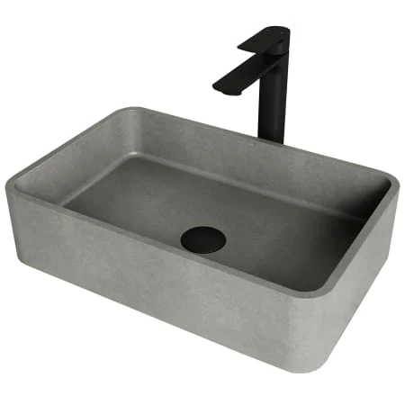 VIGO Brighton 19-11/16" Rectangular Concrete Vessel Bathroom Sink & Faucet 13 VIGO Brighton 19-11/16" Rectangular Concrete Vessel Bathroom Sink & Faucet - Image 11