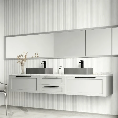 VIGO Brighton 19-11/16" Rectangular Concrete Vessel Bathroom Sink & Faucet 4 VIGO Brighton 19-11/16" Rectangular Concrete Vessel Bathroom Sink & Faucet - Image 2