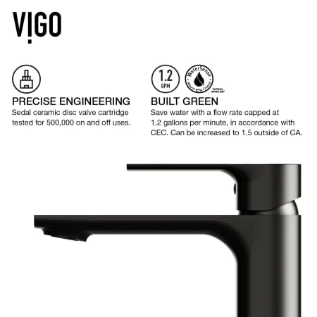 VIGO Brighton 19-11/16" Rectangular Concrete Vessel Bathroom Sink & Faucet 10 VIGO Brighton 19-11/16" Rectangular Concrete Vessel Bathroom Sink & Faucet - Image 8