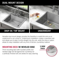 Delta Marca 25" Undermount Single Basin Stainless Steel Kitchen Sink -Bathroom Sales Store y5qzm5dxcpgfqylec41t