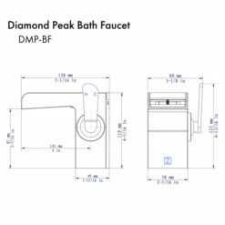 Diamond Peak 1.5 GPM Single Hole Bathroom Faucet -Bathroom Sales Store zline dmp bf alternate view 489