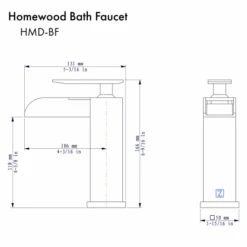 Homewood 1.5 GPM Single Hole Bathroom Faucet -Bathroom Sales Store zline hmd bf alternate view 690