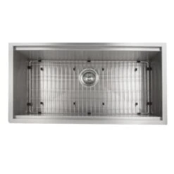 33" Undermount Single Basin Stainless Steel Kitchen Sink With Basin Rack, Basket Strainer, Colander, And Cutting Board -Bathroom Sales Store zline sls 33 alternate view 163