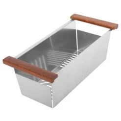 Garmisch 47" Undermount Single Basin Stainless Steel Kitchen Sink With Basket Strainer, Colander, And Cutting Board -Bathroom Sales Store zline sls 45 alternate view 150
