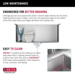 Delta Lenta 23” Undermount 16 Gauge Stainless Steel Single Bowl Kitchen Sink With Accessories 27 Delta Lenta 23” Undermount 16 Gauge Stainless Steel Single Bowl Kitchen Sink With Accessories -Bathroom Sales Store znwvtpgxskyz8ulaeedl