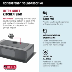 Delta Rivet 33” Workstation Kitchen Sink Top Mount Drop-In 16 Gauge Stainless Steel Single Bowl With WorkFlow Ledge And Accessories -Bathroom Sales Store ztaysjyrflq3epkig9kl